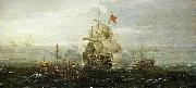 Aert Anthonisz A French Ship and Barbary Pirates oil on canvas